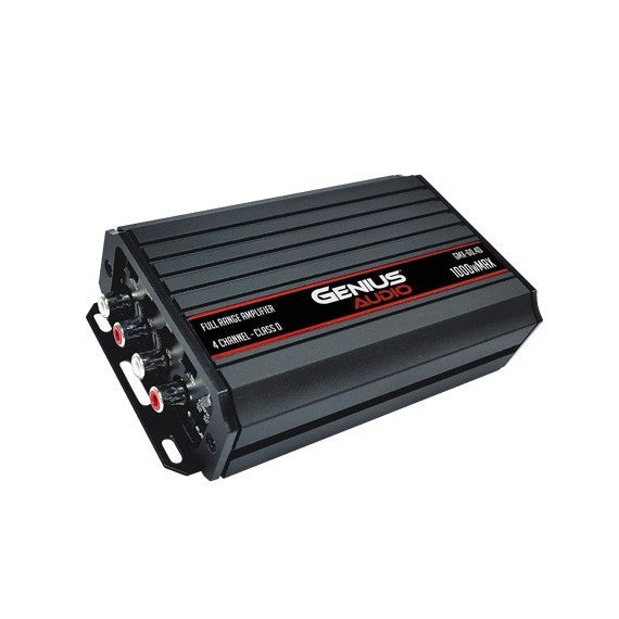 AMPLIFICADOR COMPACT DIGITAL 4 CANALES SERIE GMX 1000 WMAX / 60 WRMS X 4 CH ESTABLE 2 OHM ESTEREO