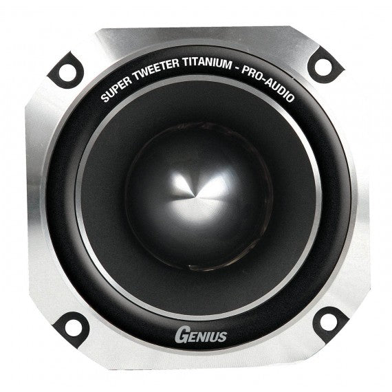 SUPER TWEETER DE ALUMINIO 4" DE DIAMETRO DE MONTURA CON DIAFRAGMA DE TITANIUM DE ALTA COMPRESION 1.75 " VOICE COIL 400WMAX