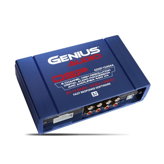 PROCESADOR DIGITAL HIGH RES. AUDIO 6CH SALIDA RCA -AMPLIFICADOR 40W X 4CH CON FUNCION BLUETOOTH MUSIC - 15 BANDAS/CH