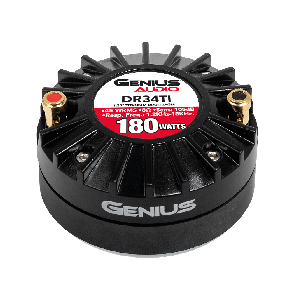 CONTROLADOR DE COMPRESION PROFESIONAL CON DIAFRAGMA DE TITANIUM 1.35" VOICE COIL ENROSCABLE 180 W MAGNETO FERRITA