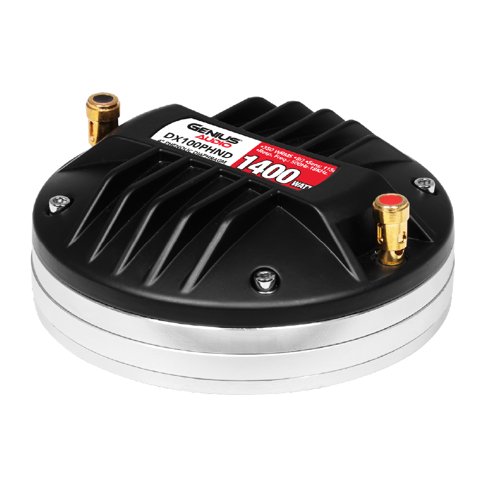 DRIVER FENÓLICO PROFESIONAL DE NEODIMIO DE ALTA COMPRESIÓN, BOBINA DE VOZ DE 4", 350 W RMS.