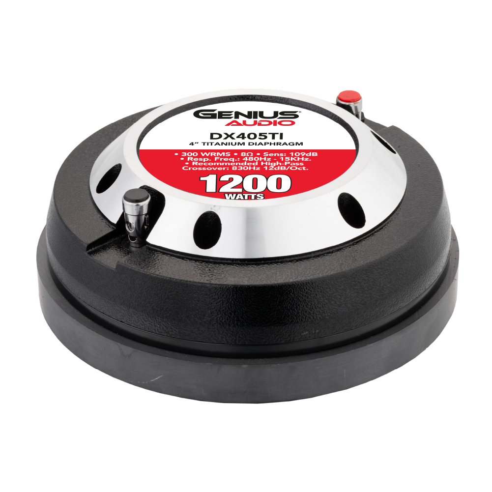DRIVER DE TITANIO PROFESIONAL DE ALTA COMPRESIÓN CON BOBINA MÓVIL DE 4", 600 W MÁX., 8 OHMIOS.
