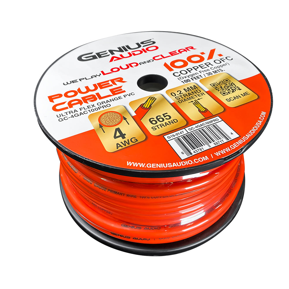 CABLE DE ALIMENTACION 4GA PROFESIONAL 100% COPPER PARA AMPLIFICADOR DE ...