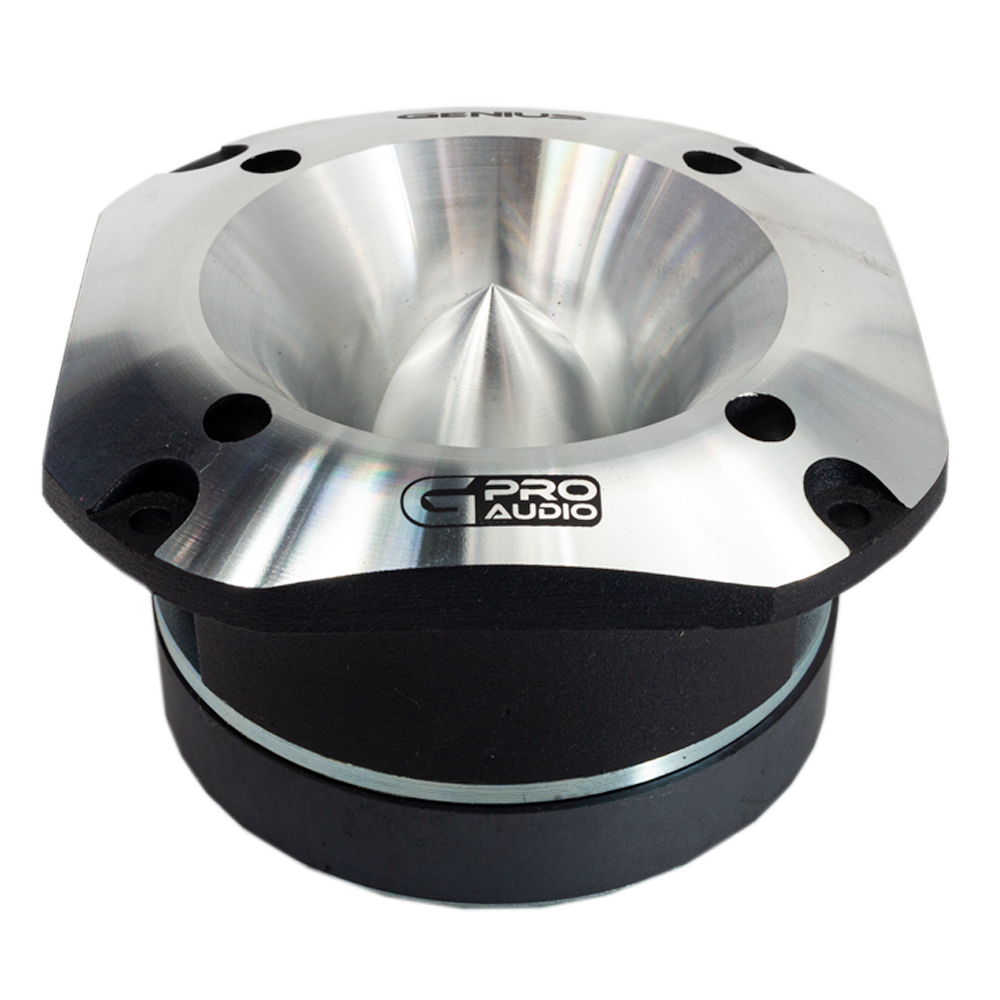 SUPER TWEETER DE ALUMINIO 4" DE DIAMETRO DE MONTURA CON DIAFRAGMA DE TITANIUM DE ALTA COMPRESION 1.5" VOICE COIL 300WMAX