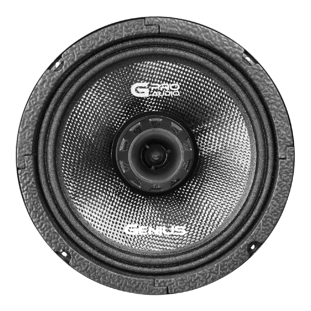 PAR DE ALTAVOCES COAXIALES DE MEDIOS 8" 2 VÍAS, 400W RMS, FIBRA DE CARBONO