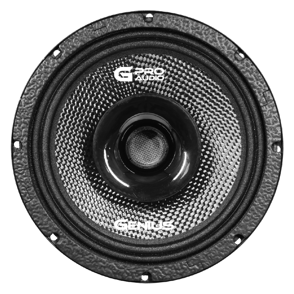 ALTAVOZ PROFESIONAL HÍBRIDO DE 8" DELGADO CON FIBRA DE CARBONO RESISTENTE AL AGUA Y DRIVER DE COMPRESIÓN DE 1"